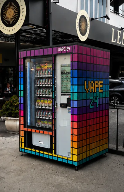 Distribuidor automático instalado en La Boutique Vape en Le Cannet