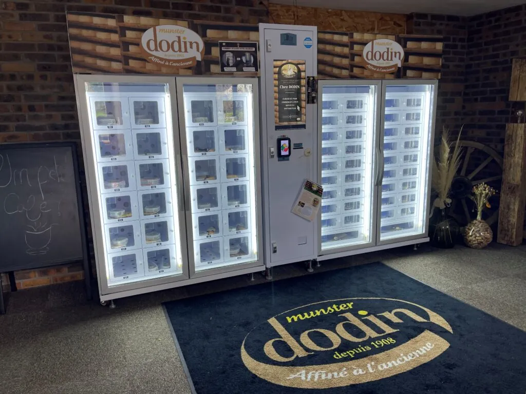 Maison DODIN refrigerated vending machines for artisan cheese in Lapoutroie